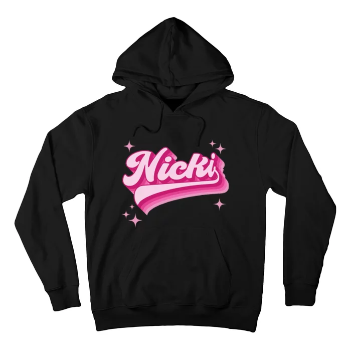 Cool Personalized Name Nicki Distressed Hoodie