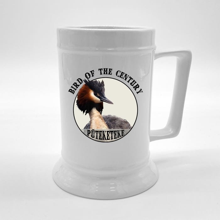 Cute Puteketeke New ZealandS Bird Of The Century Flower Front & Back Beer Stein