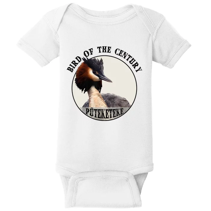 Cute Puteketeke New ZealandS Bird Of The Century Flower Baby Bodysuit