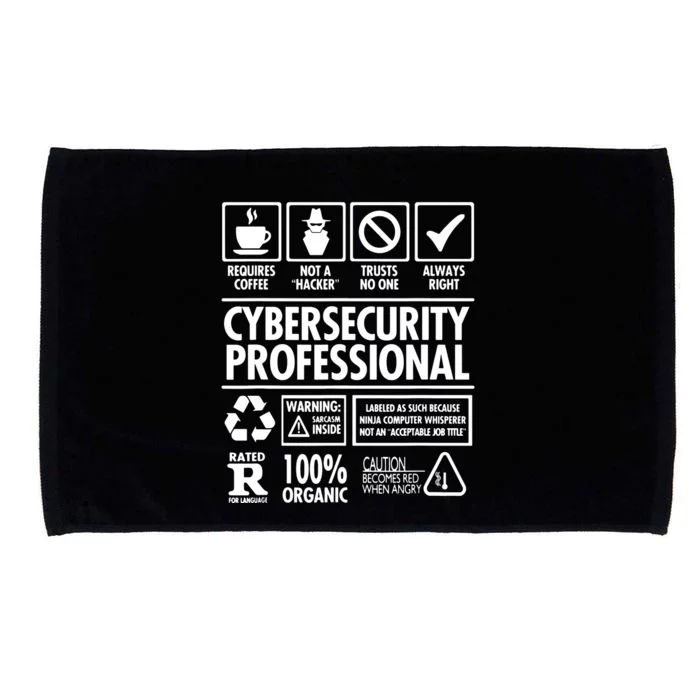 Cybersecurity Professional Not A Hacker Microfiber Hand Towel