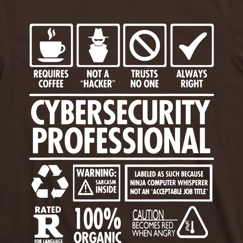 Cybersecurity Professional Not A Hacker T-Shirt