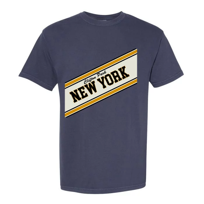 Clifton Park New York Varsity Logo Garment-Dyed Heavyweight T-Shirt