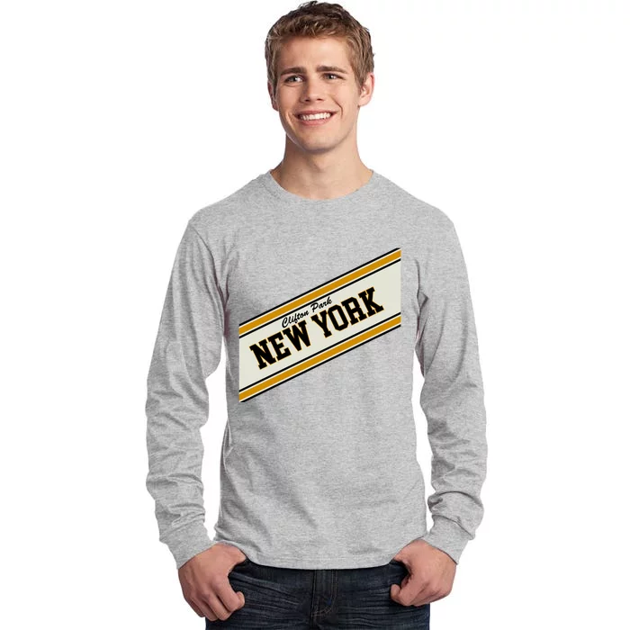 Clifton Park New York Varsity Logo Tall Long Sleeve T-Shirt