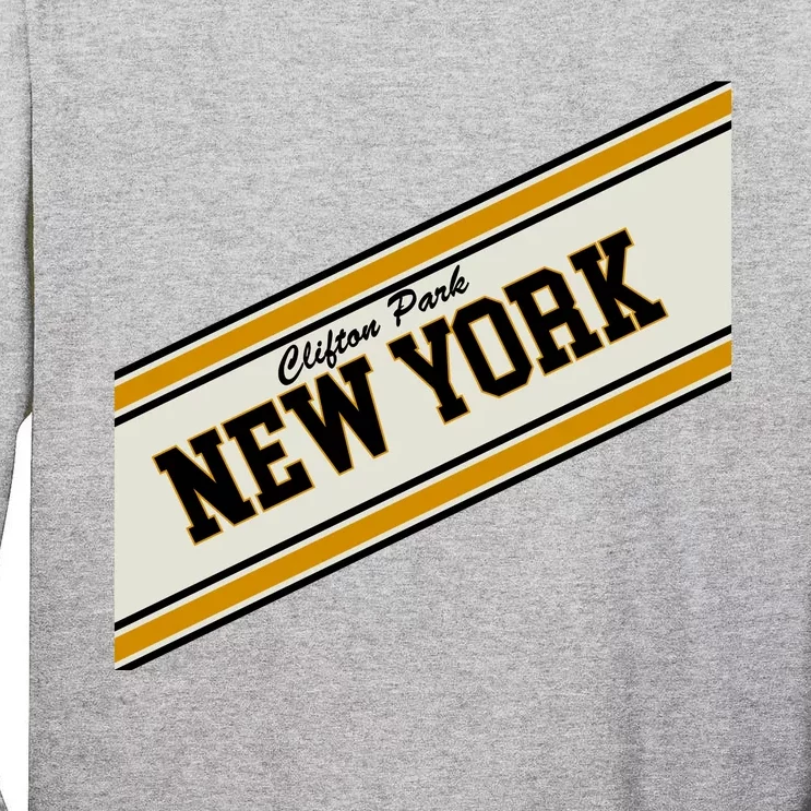 Clifton Park New York Varsity Logo Tall Long Sleeve T-Shirt