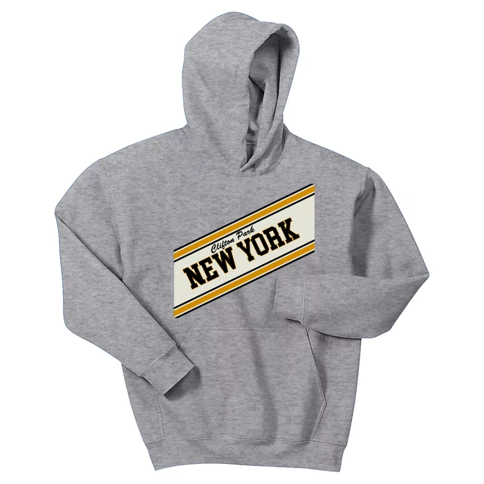 Clifton Park New York Varsity Logo Kids Hoodie