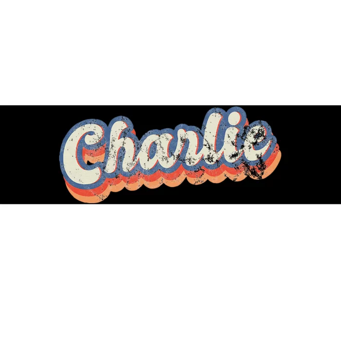 Charlie Personalized Name Custom Lettering 70s Bumper Sticker