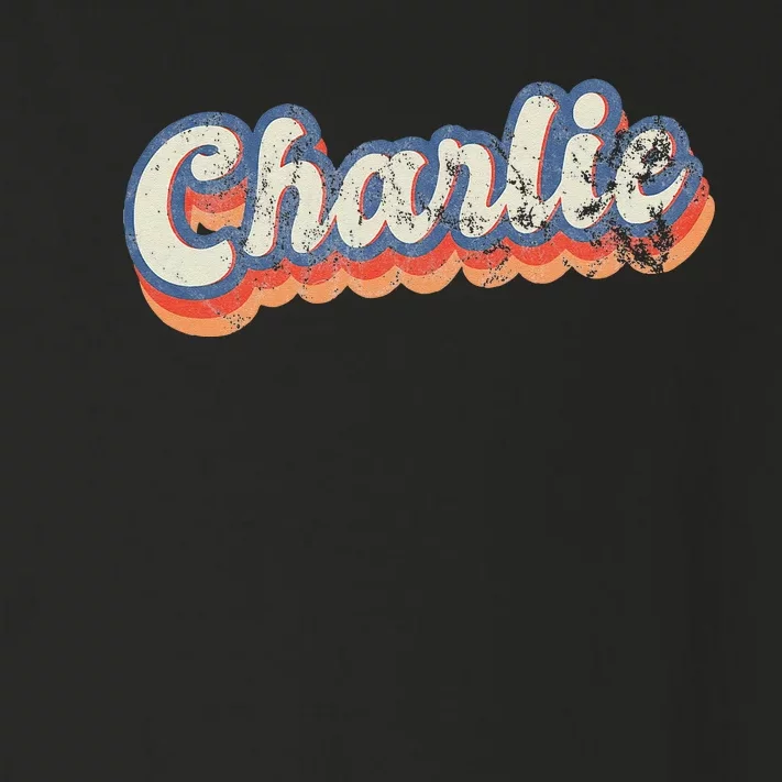 Charlie Personalized Name Custom Lettering 70s Toddler Long Sleeve Shirt