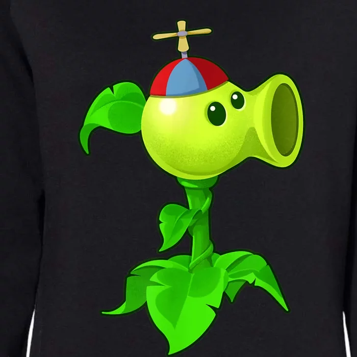 Cute Peashooter, Nostalgia Plants And Zombies, Leaf Cap Womens California Wash Sweatshirt