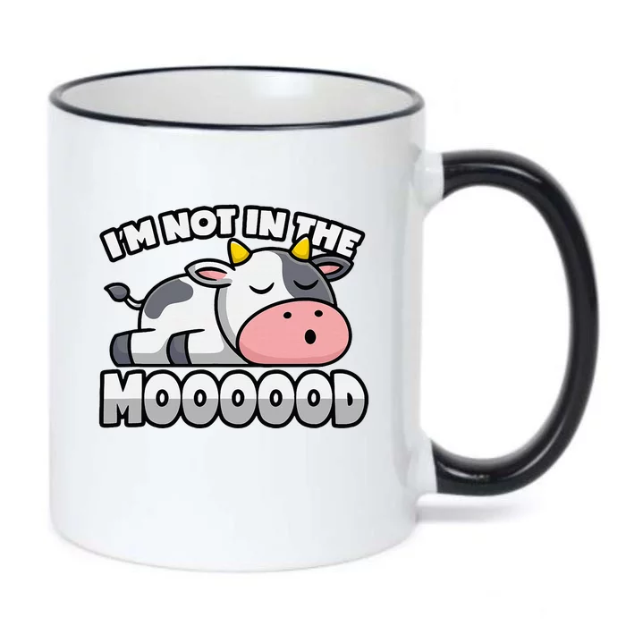 Cow Pun Not In The Mood Calf & Cattle Black Color Changing Mug