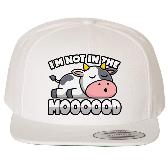 Cow Pun Not In The Mood Calf & Cattle Wool Snapback Cap