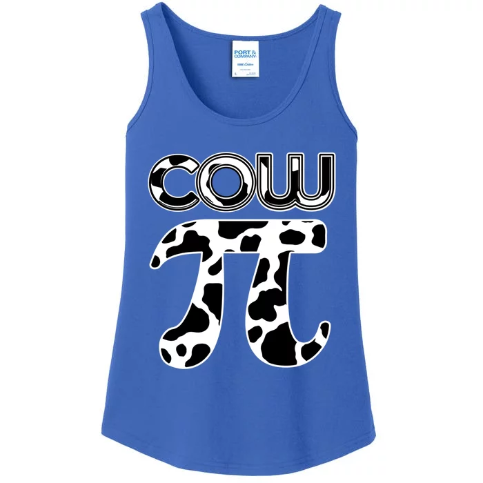 Cow Pi National Pi Day Farmer Pun Math Numbers 3 14 March 14 Gift Ladies Essential Tank