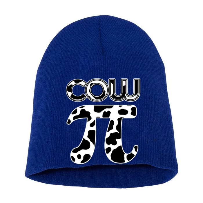 Cow Pi National Pi Day Farmer Pun Math Numbers 3 14 March 14 Gift Short Acrylic Beanie