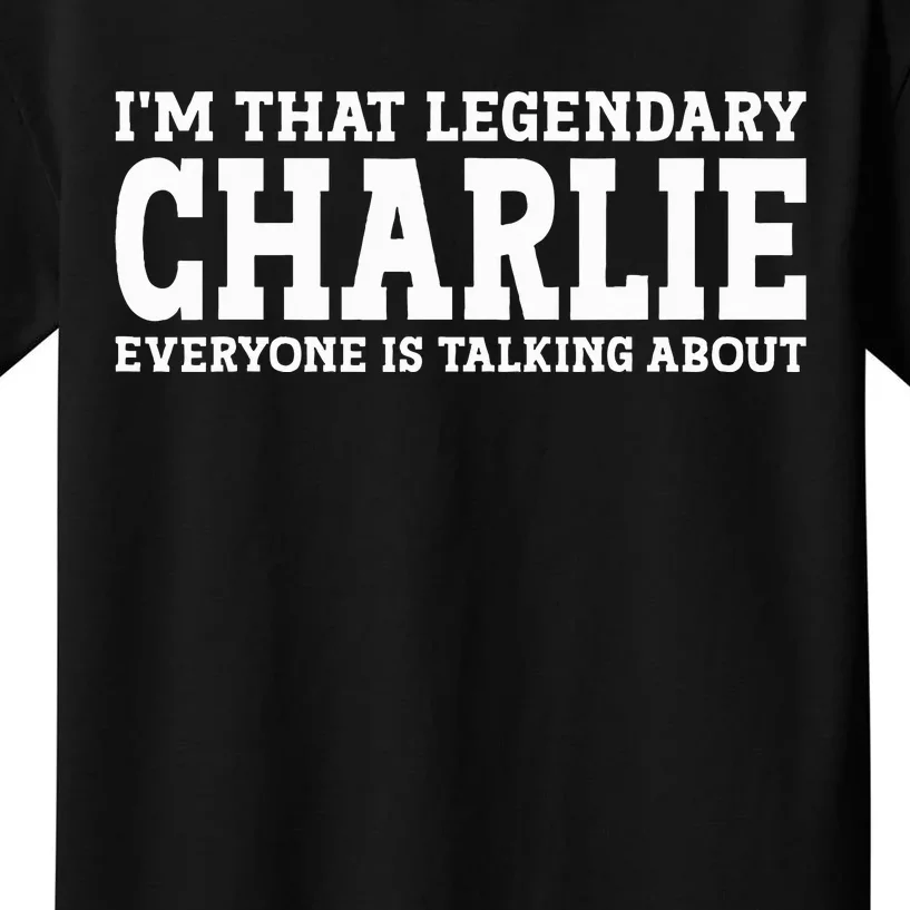 Charlie Personal Name Funny Charlie Kids T-Shirt