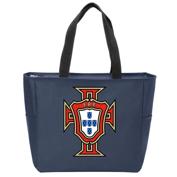 Cool Portugal National Soccer Logo Zip Tote Bag