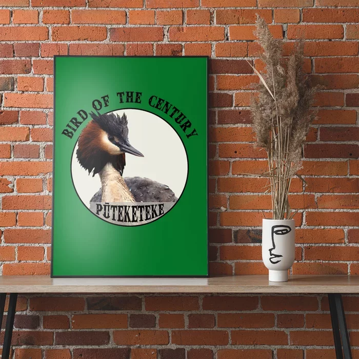 Cute Puteketeke New ZealandS Bird Of The Century Flower Poster