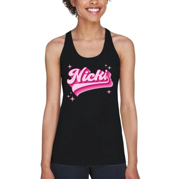 Cool Personalized Name Nicki Women's Racerback Tank