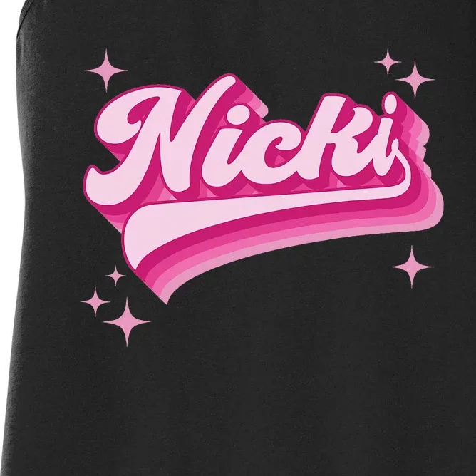 Cool Personalized Name Nicki Women's Racerback Tank