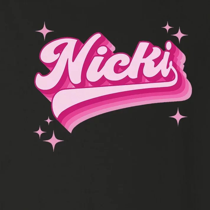 Cool Personalized Name Nicki Toddler Long Sleeve Shirt