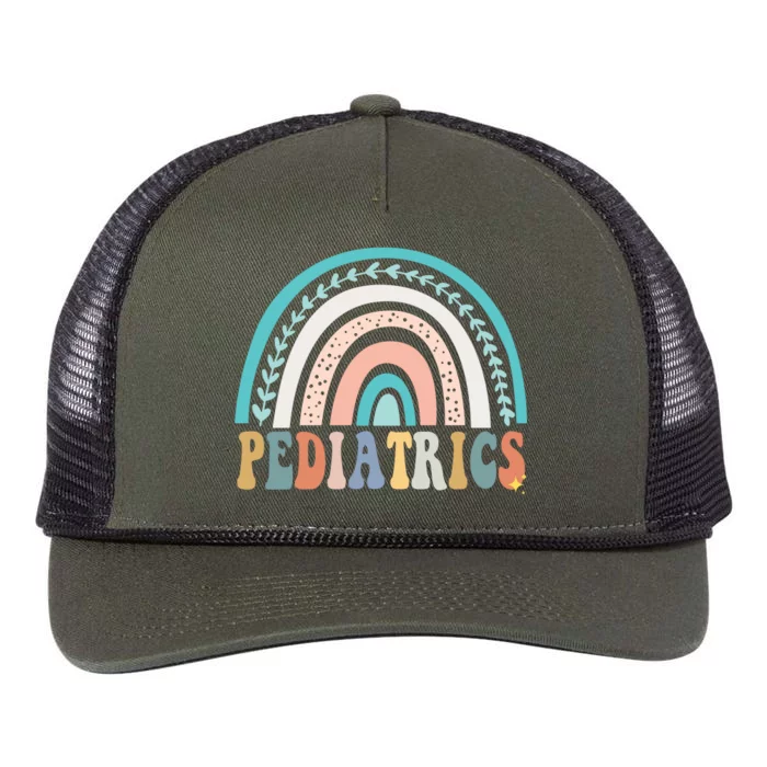 Christmas Pediatrics Nurse Pediatrician Peds Crew Flowers Sweat Retro Rope Trucker Hat Cap