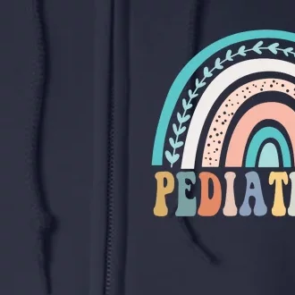 Christmas Pediatrics Nurse Pediatrician Peds Crew Flowers Sweat Full Zip Hoodie