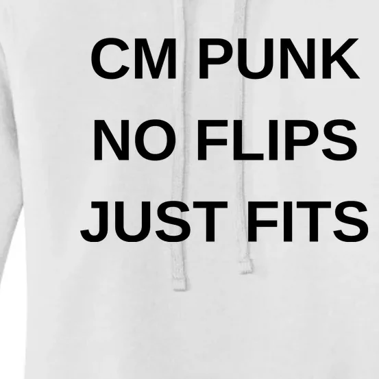 Cm Punk No Flips Just Fits Women's Pullover Hoodie