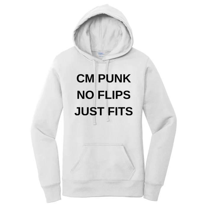 Cm Punk No Flips Just Fits Women's Pullover Hoodie