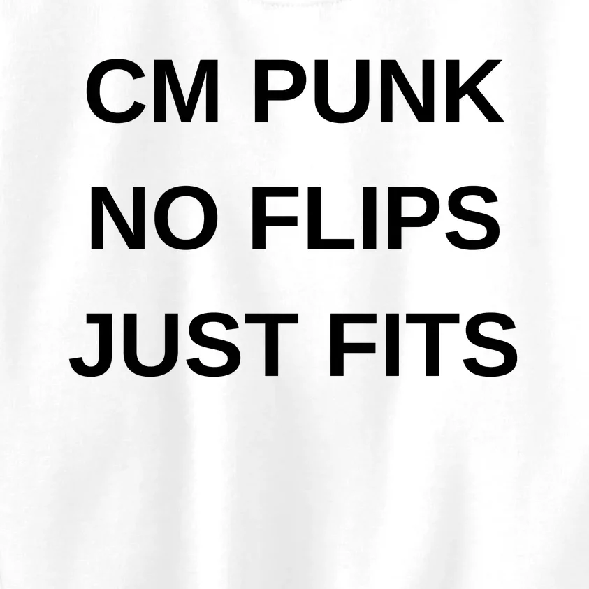 Cm Punk No Flips Just Fits Kids Sweatshirt