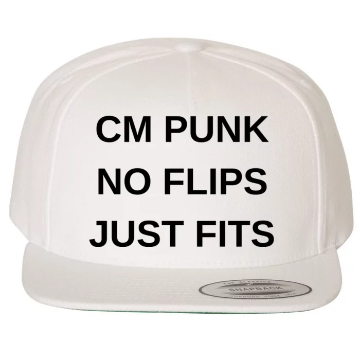 Cm Punk No Flips Just Fits Wool Snapback Cap