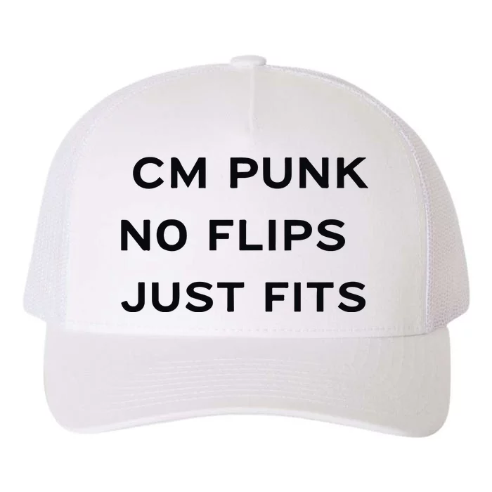 Cm Punk No Flips Just Fits Yupoong Adult 5-Panel Trucker Hat