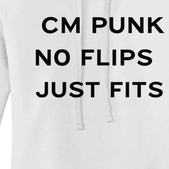 Cm Punk No Flips Just Fits Women's Pullover Hoodie