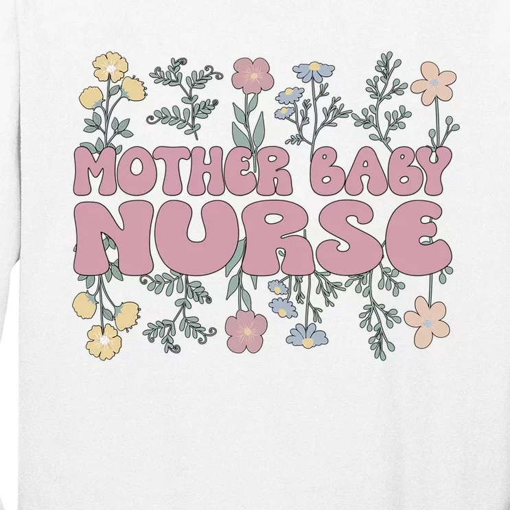 Cute Postpartum Nursing For A Groovy Motherbaby Nurse Long Sleeve Shirt