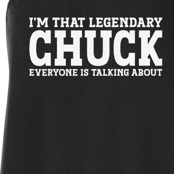 Chuck Personal Name First Name Funny Chuck Women's Racerback Tank