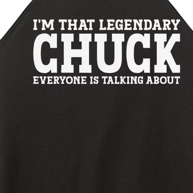 Chuck Personal Name First Name Funny Chuck Women’s Perfect Tri Rocker Tank