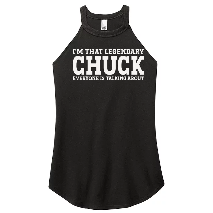 Chuck Personal Name First Name Funny Chuck Women’s Perfect Tri Rocker Tank