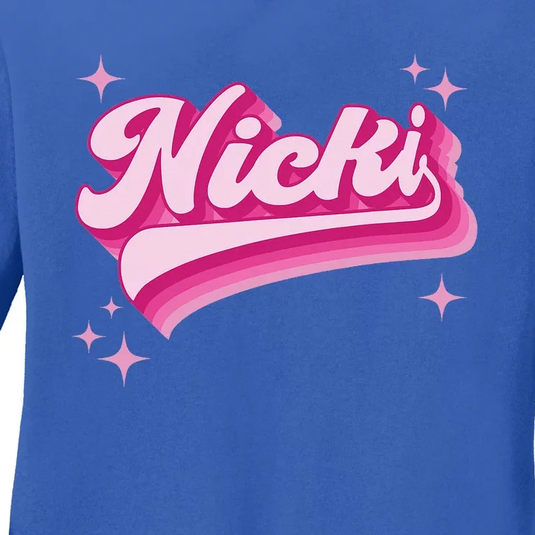 Cool Personalized Name Nicki Ladies Long Sleeve Shirt