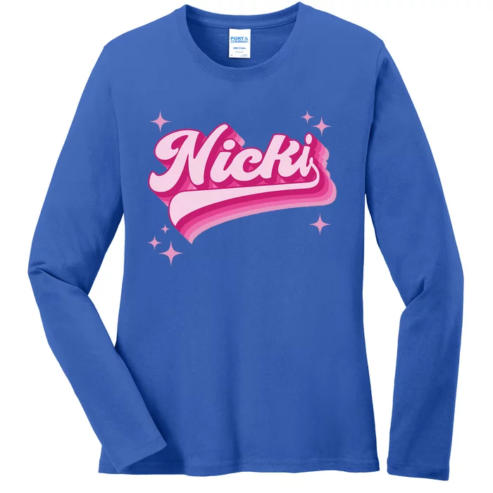 Cool Personalized Name Nicki Ladies Long Sleeve Shirt