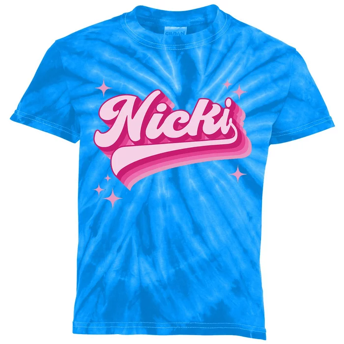 Cool Personalized Name Nicki Kids Tie-Dye T-Shirt