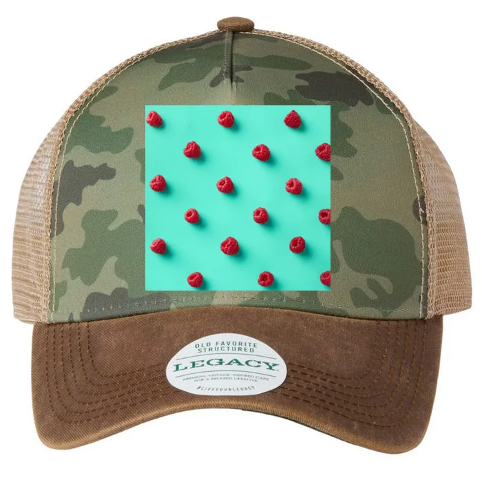 Colorful pattern of raspberries Legacy Tie Dye Trucker Hat