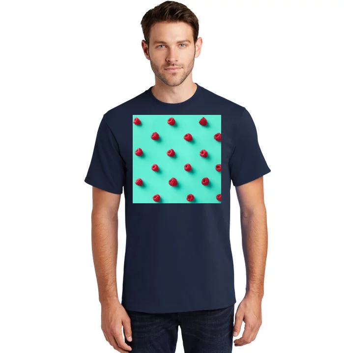 Colorful pattern of raspberries Tall T-Shirt