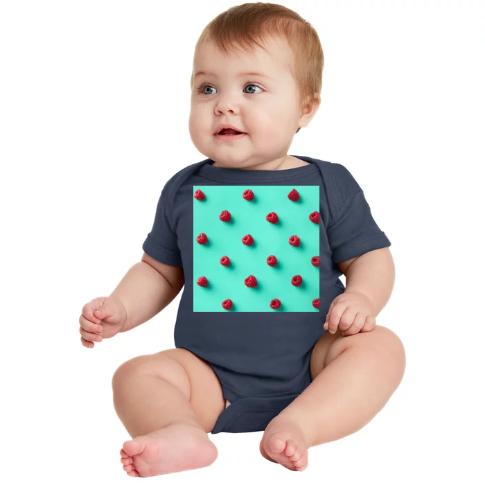 Colorful pattern of raspberries Baby Bodysuit