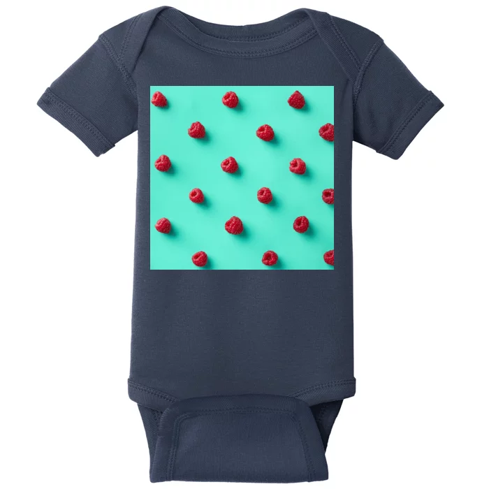 Colorful pattern of raspberries Baby Bodysuit