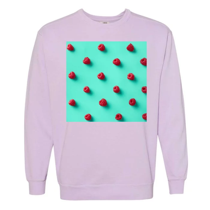 Colorful pattern of raspberries Garment-Dyed Sweatshirt