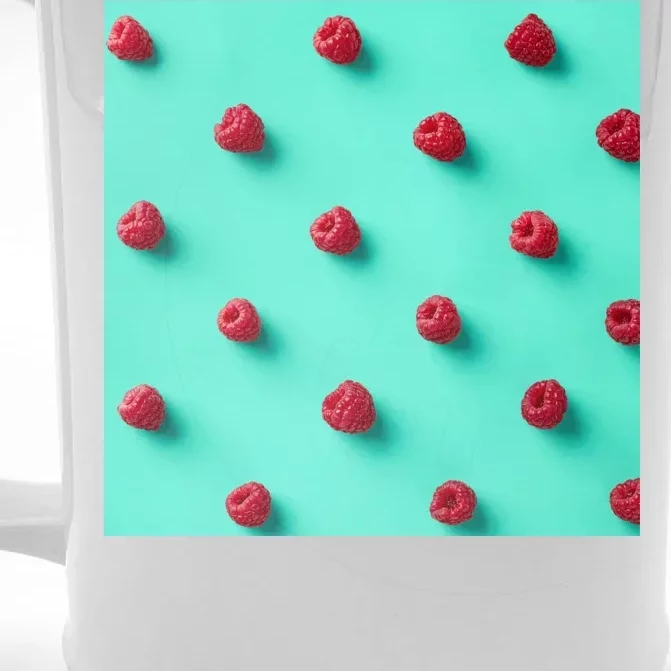 Colorful pattern of raspberries Front & Back Beer Stein