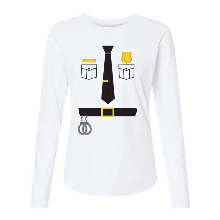 Cool Police Officer Costume For Cop Policeman Womens Cotton Relaxed Long Sleeve T-Shirt