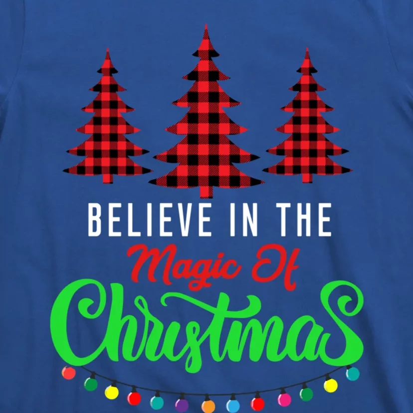 Christmas Pattern Outfit Believe In The Magic Of Christmas Funny Gift T-Shirt