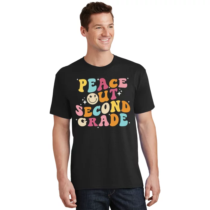 Cute Peace Out Second Grade Funny Last Day Of School T-Shirt