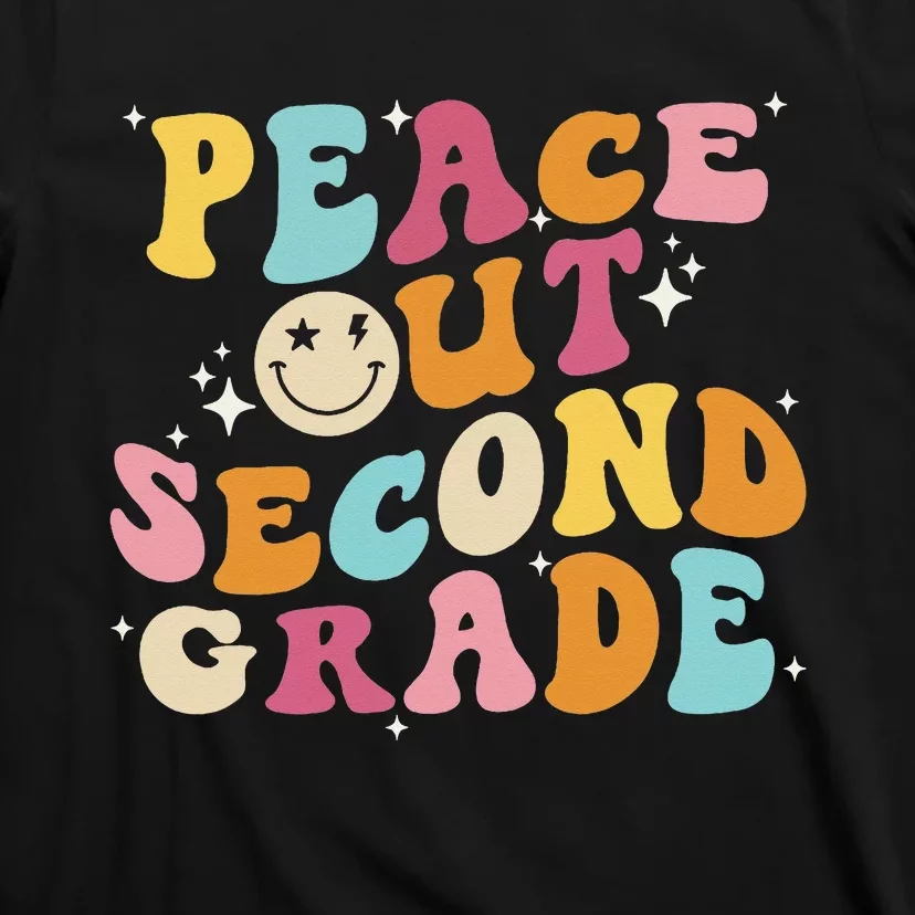 Cute Peace Out Second Grade Funny Last Day Of School T-Shirt