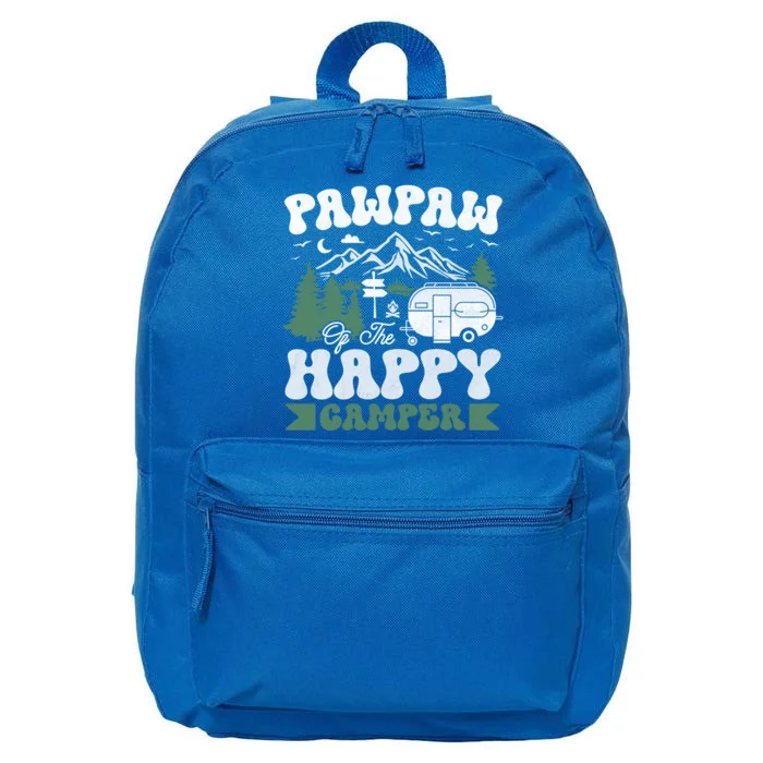 Cute Pawpaw Of The Happy Camper Camping Trip Meaningful Gift 16 in Basic Backpack