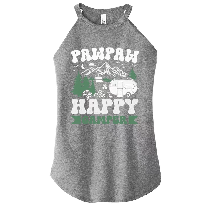 Cute Pawpaw Of The Happy Camper Camping Trip Meaningful Gift Women’s Perfect Tri Rocker Tank