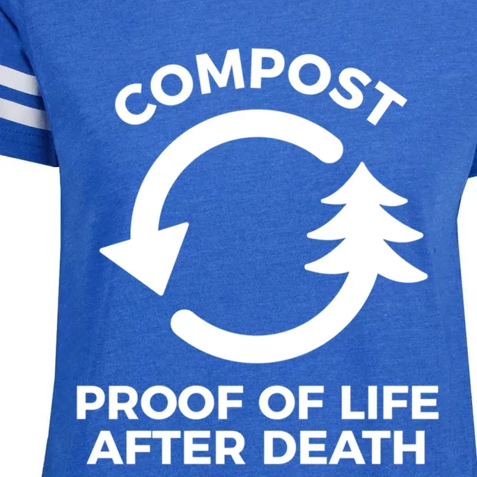 Compost Proof Of Life After Death Composting Gift Enza Ladies Jersey Football T-Shirt